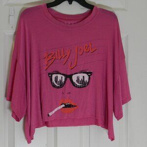 Wst Cst Billy Joel Oversized Size M Tee Cropped NWOT